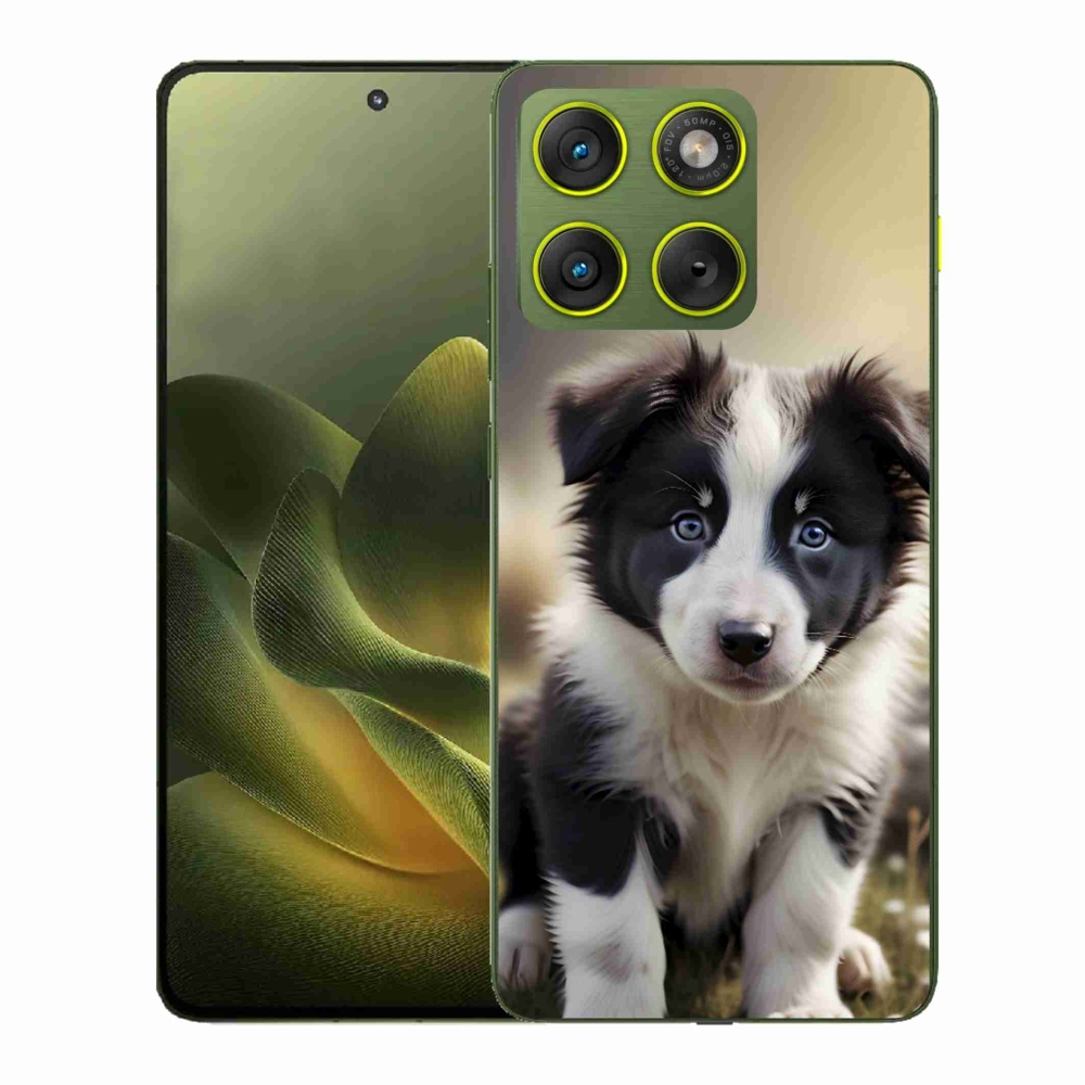 Gelový kryt mmCase na Motorola Edge 70 - roztomilá border kolie