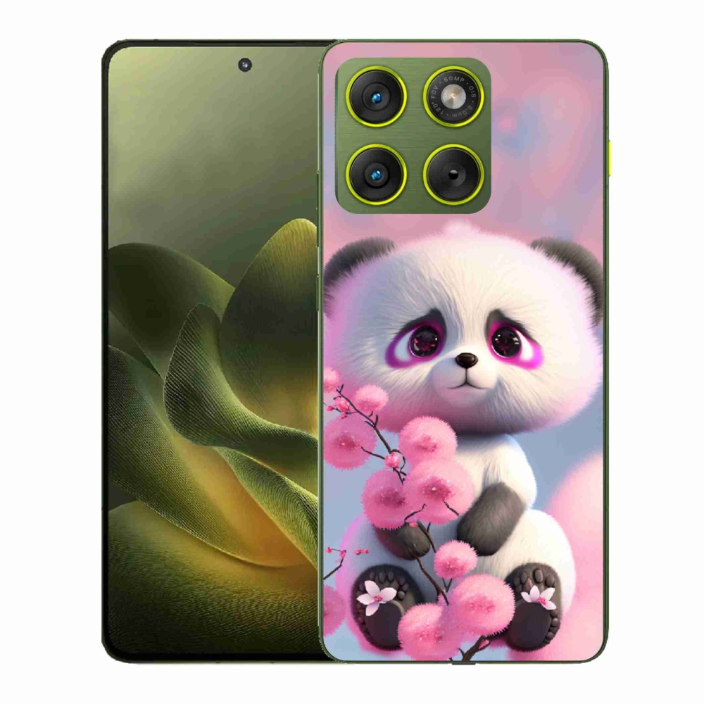 Gelový kryt mmCase na Motorola Edge 70 - roztomilá panda 1