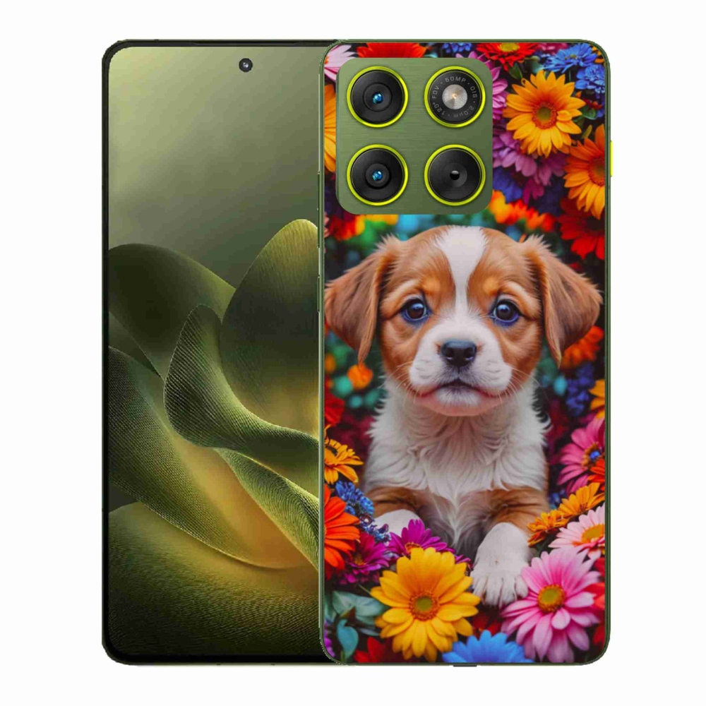 Gelový kryt mmCase na Motorola Edge 70 - roztomilé štěně