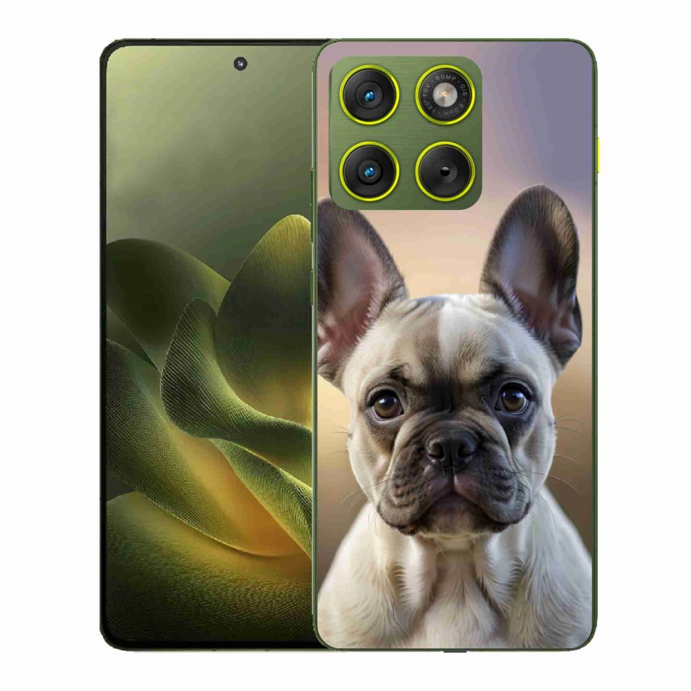 Gelový kryt mmCase na Motorola Edge 70 - roztomilý francouzský buldoček