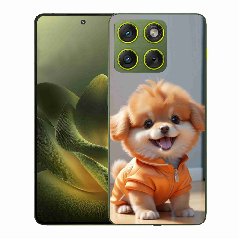 Gelový kryt mmCase na Motorola Edge 70 - roztomilý pomeranian v mikině