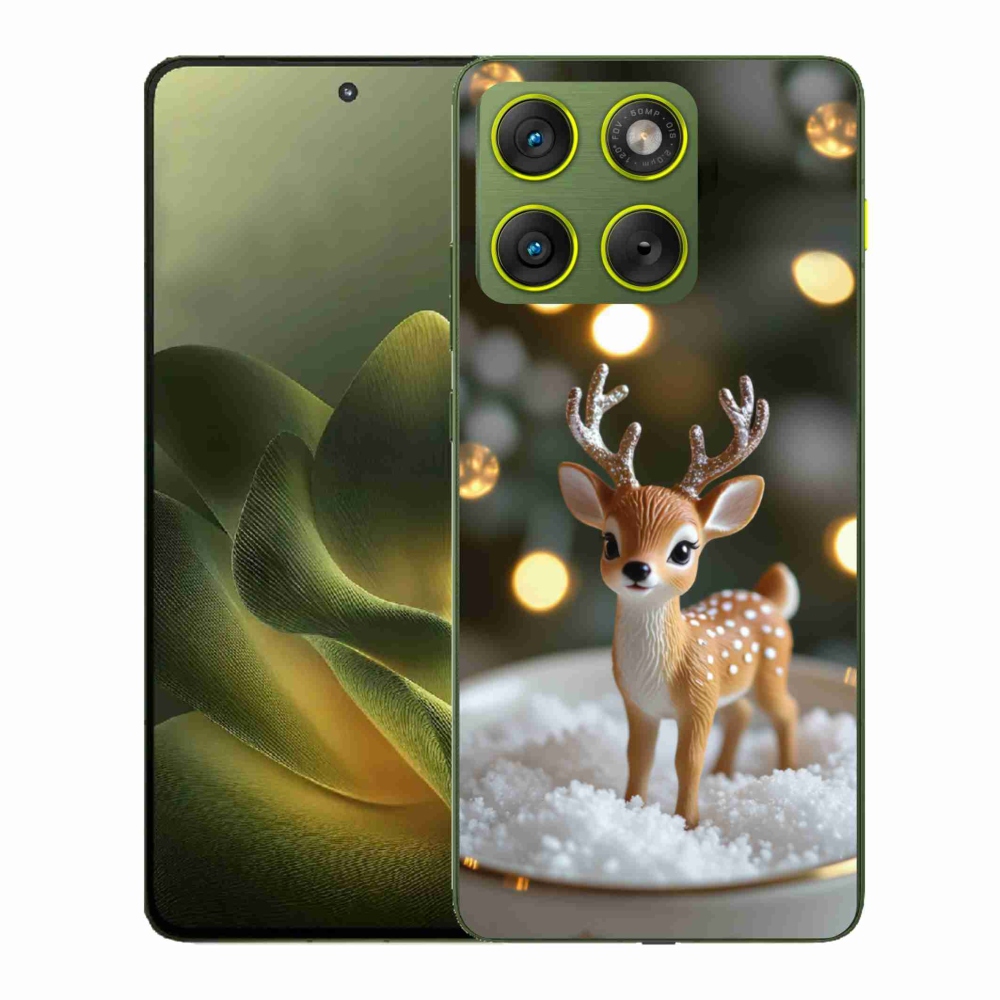 Gelový kryt mmCase na Motorola Edge 70 - roztomilý vánoční jelen