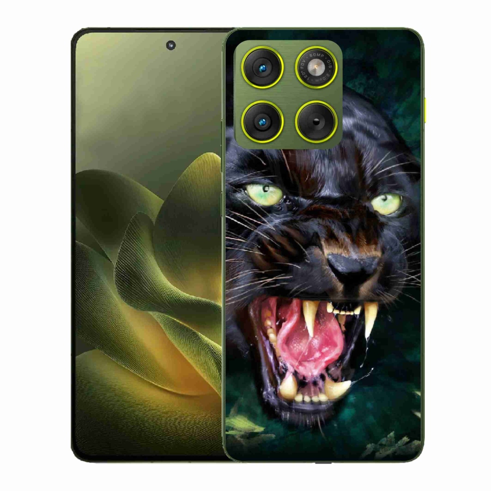 Gelový kryt mmCase na Motorola Edge 70 - rozzuřený černý panter