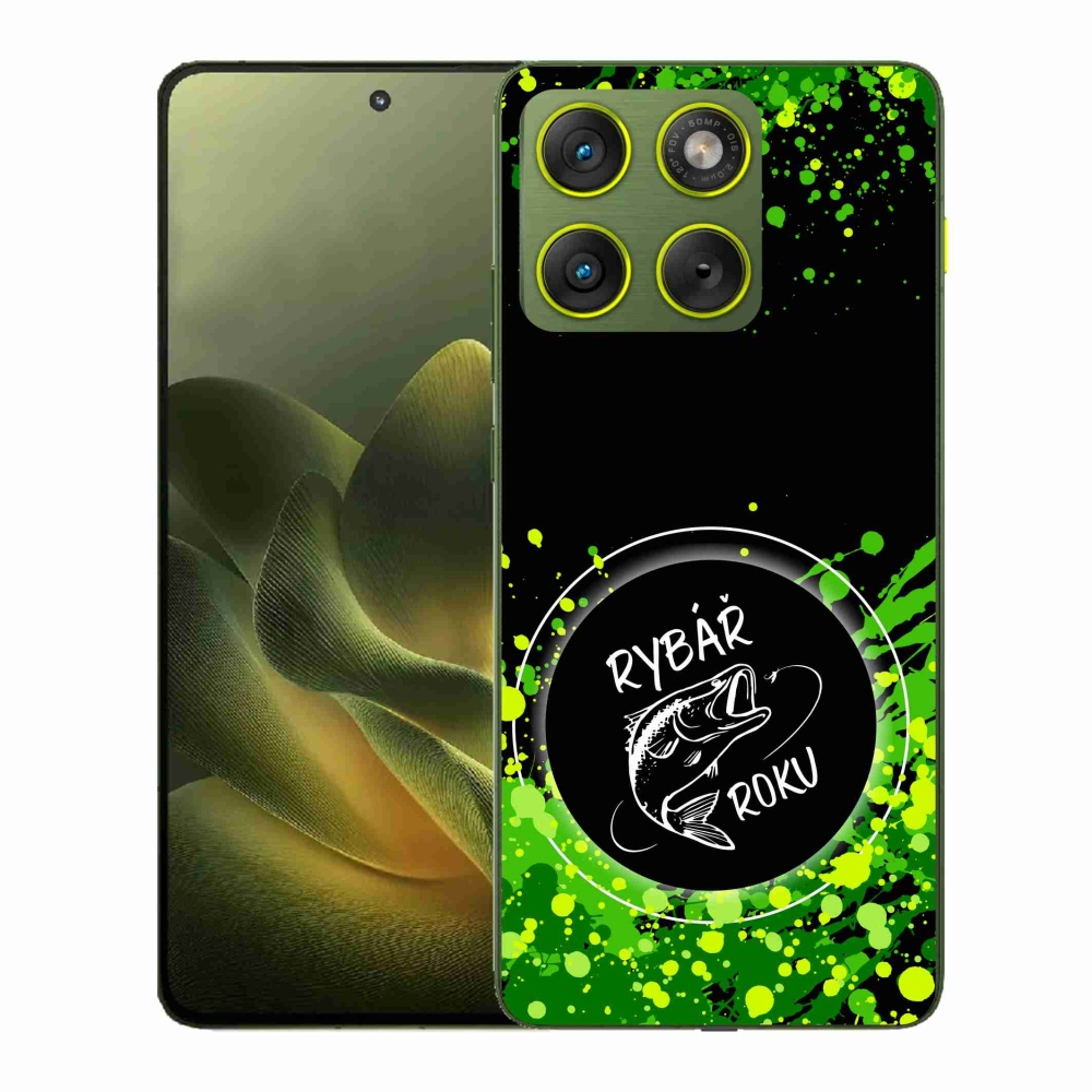 Gelový kryt mmCase na Motorola Edge 70 - rybář roku černé pozadí