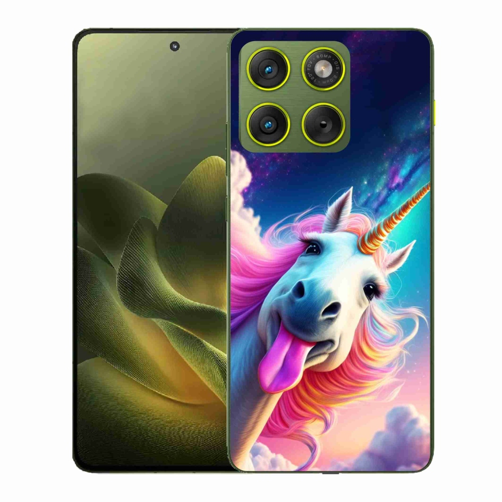 Gelový kryt mmCase na Motorola Edge 70 - šílený jednorožec