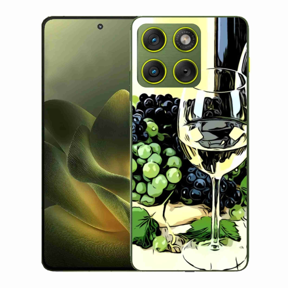 Gelový kryt mmCase na Motorola Edge 70 - sklenka vína