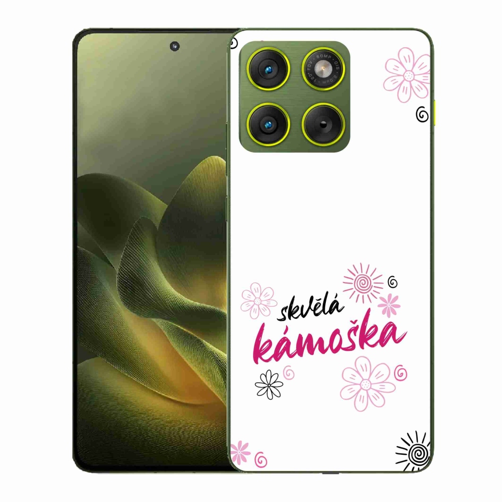 Gelový kryt mmCase na Motorola Edge 70 - skvělá kámoška bílé pozadí