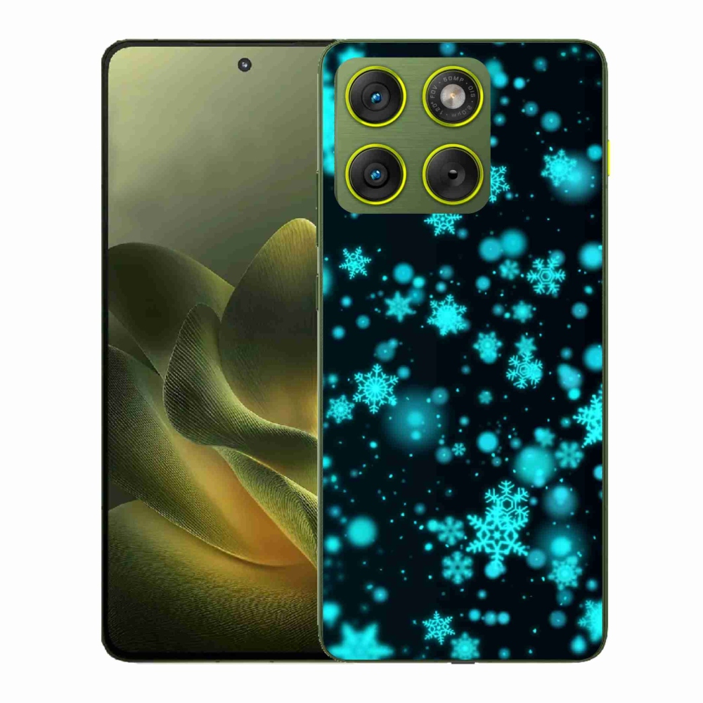 Gelový kryt mmCase na Motorola Edge 70 - sněhové vločky 1