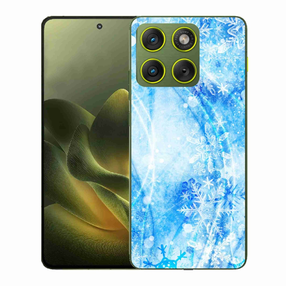 Gelový kryt mmCase na Motorola Edge 70 - sněhové vločky