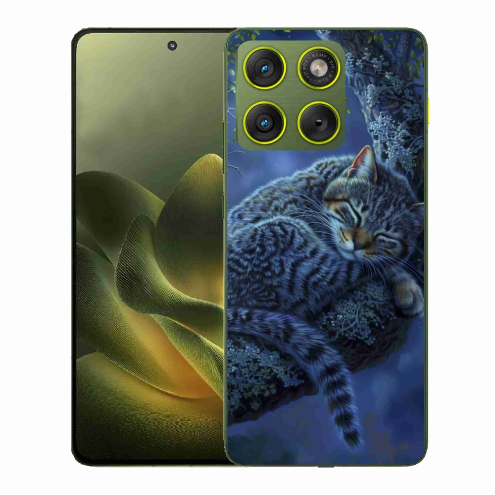 Gelový kryt mmCase na Motorola Edge 70 - spící kočka