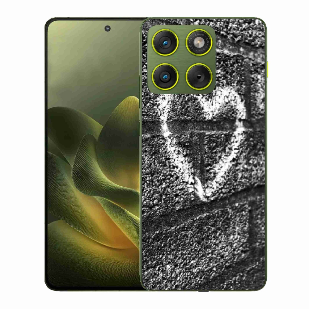 Gelový kryt mmCase na Motorola Edge 70 - srdce na zdi