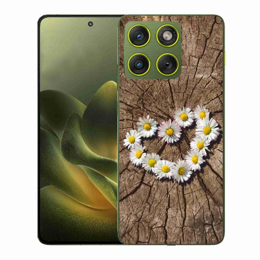 Gelový kryt mmCase na Motorola Edge 70 - srdce z kopretin