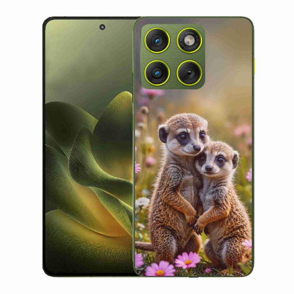 Gelový kryt mmCase na Motorola Edge 70 - surikatí duo
