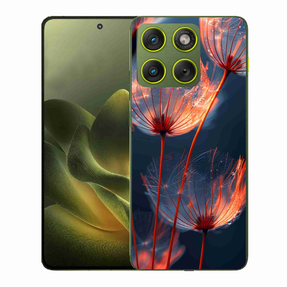 Gelový kryt mmCase na Motorola Edge 70 - světélkující chmýří