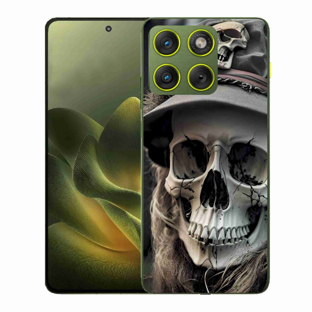 Gelový kryt mmCase na Motorola Edge 70 - temná lebka