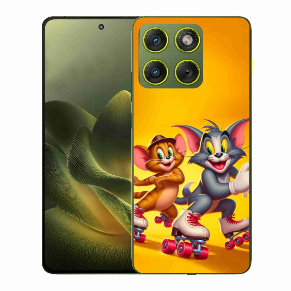 Gelový kryt mmCase na Motorola Edge 70 - tom a jerry