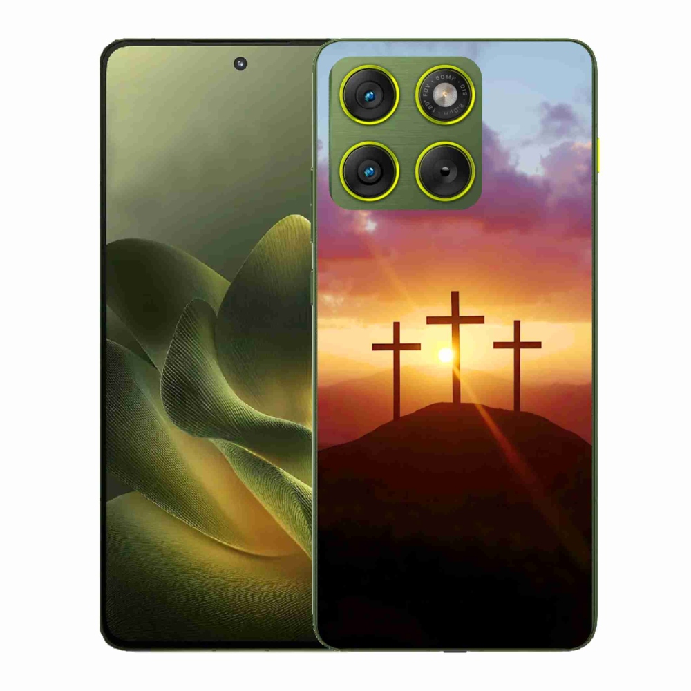 Gelový kryt mmCase na Motorola Edge 70 - tři kříže