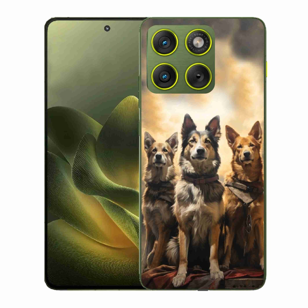 Gelový kryt mmCase na Motorola Edge 70 - tři psi