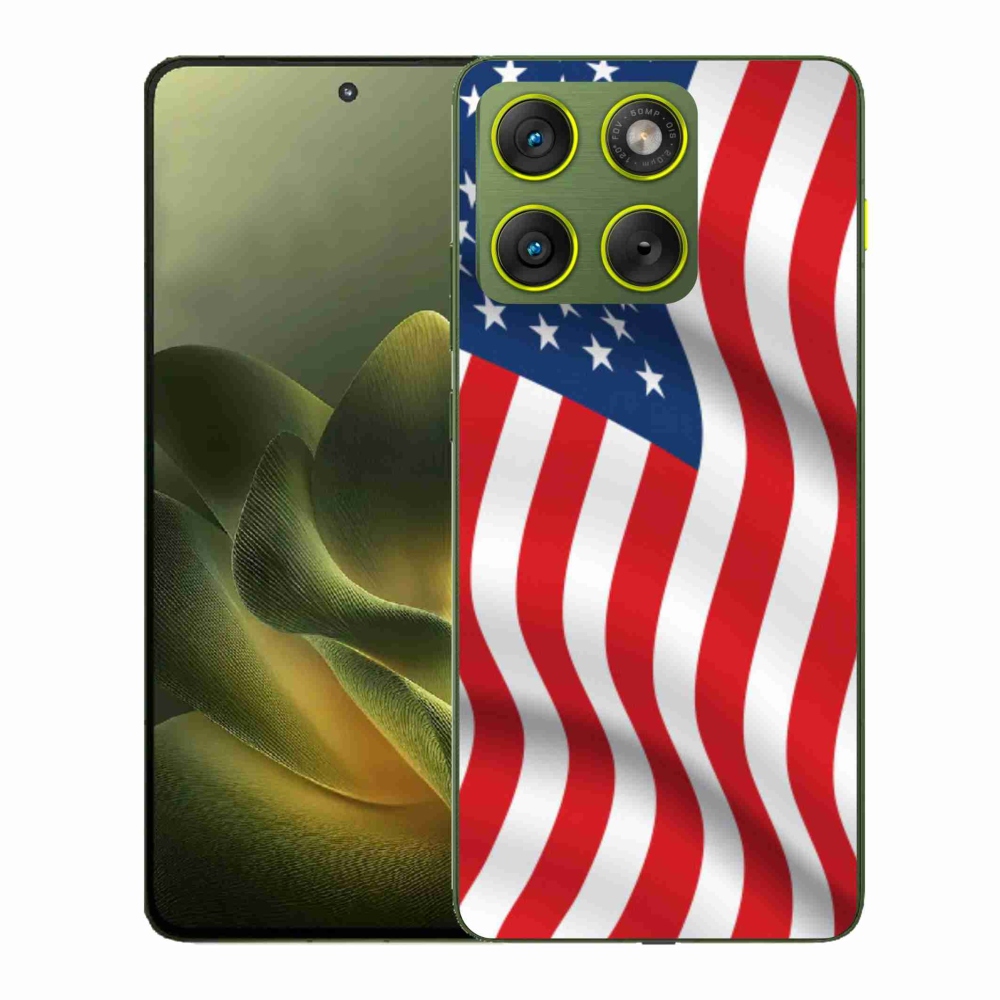 Gelový kryt mmCase na Motorola Edge 70 - USA vlajka