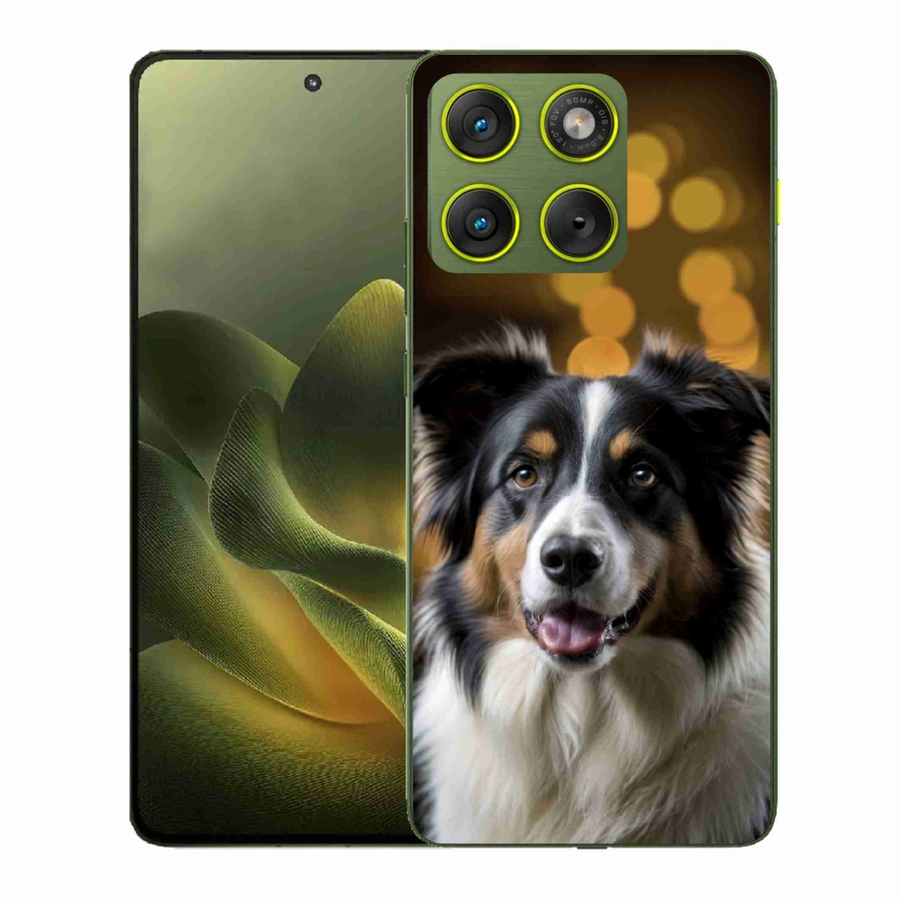 Gelový kryt mmCase na Motorola Edge 70 - usměvavý australský ovčák