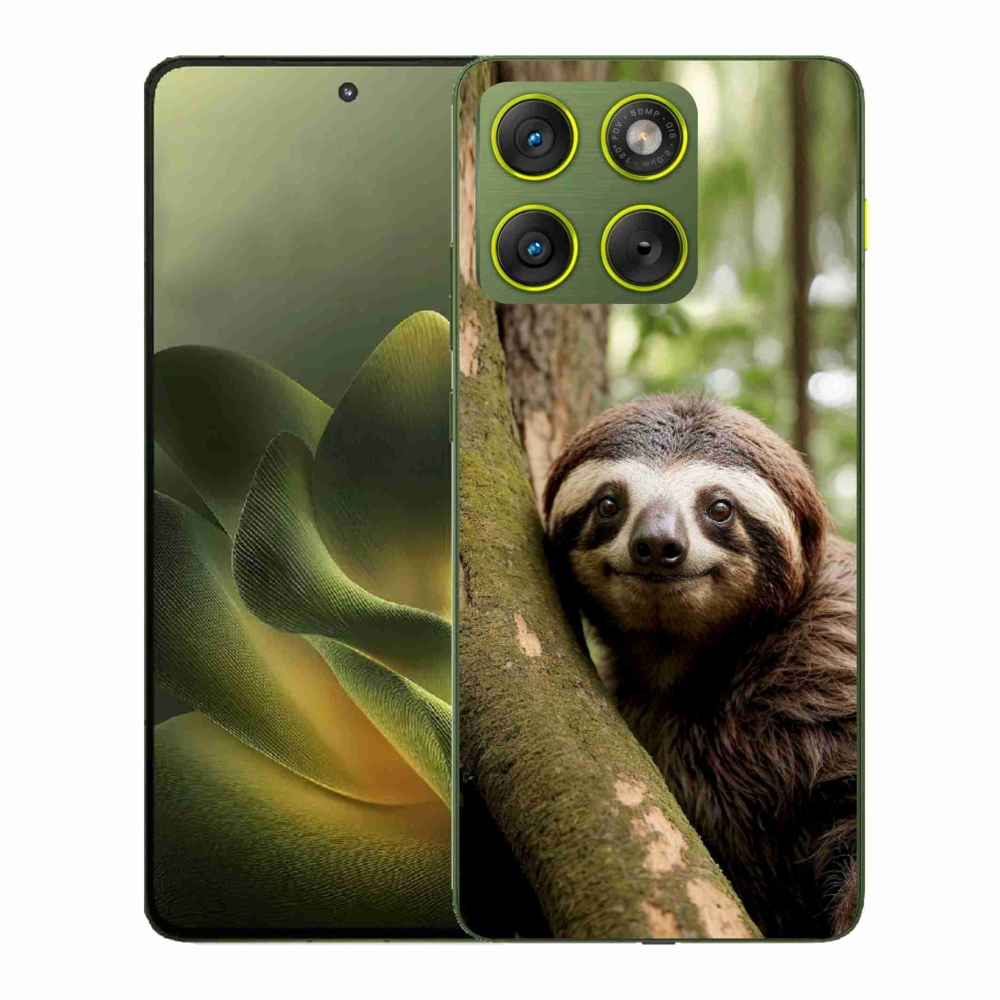 Gelový kryt mmCase na Motorola Edge 70 - usměvavý lenochod