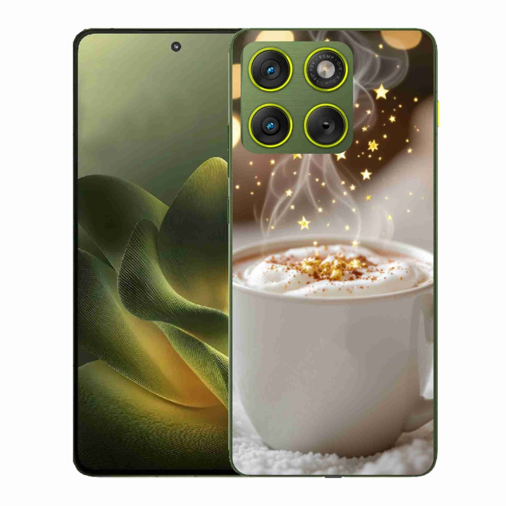 Gelový kryt mmCase na Motorola Edge 70 - vánoční horký nápoj