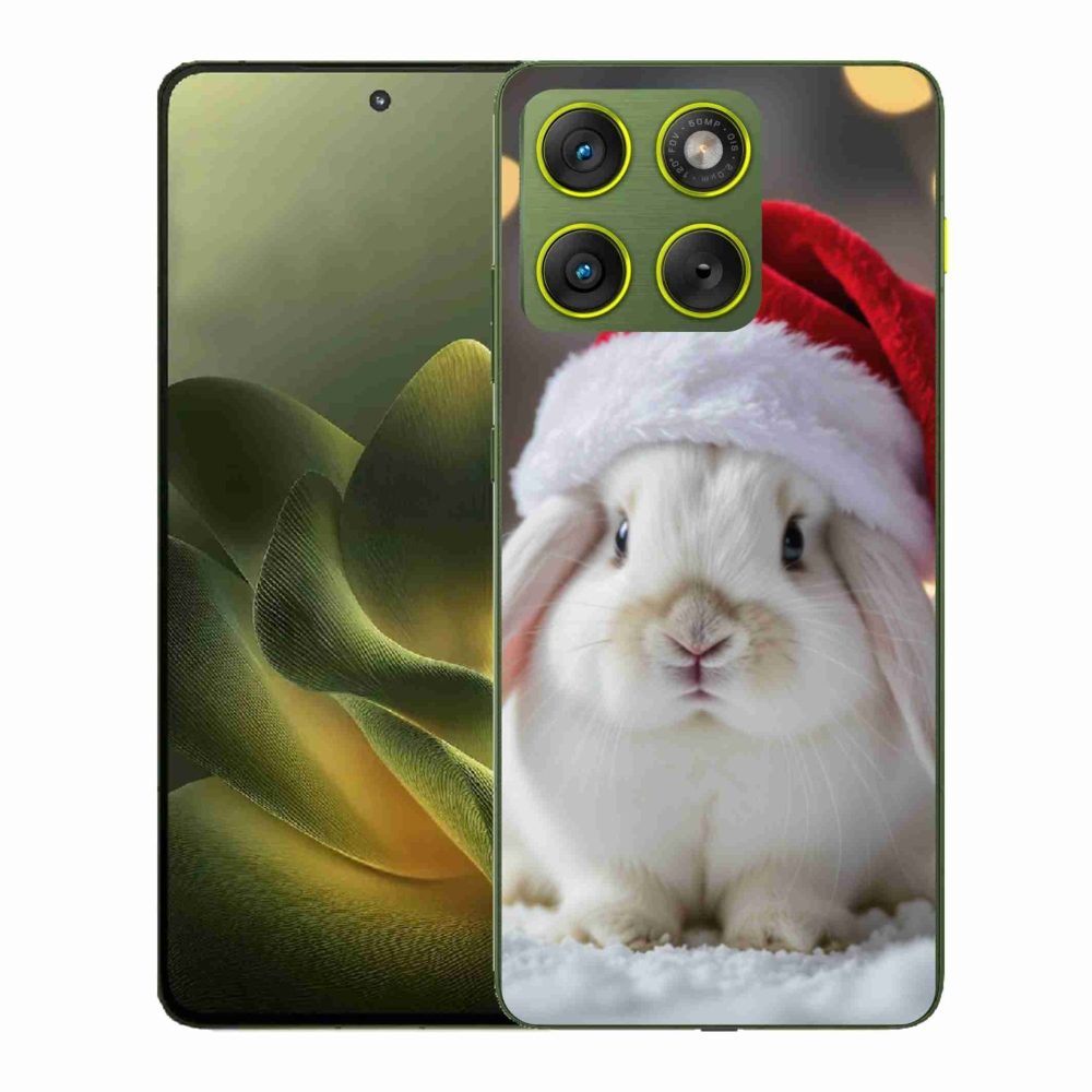 Gelový kryt mmCase na Motorola Edge 70 - vánoční králík