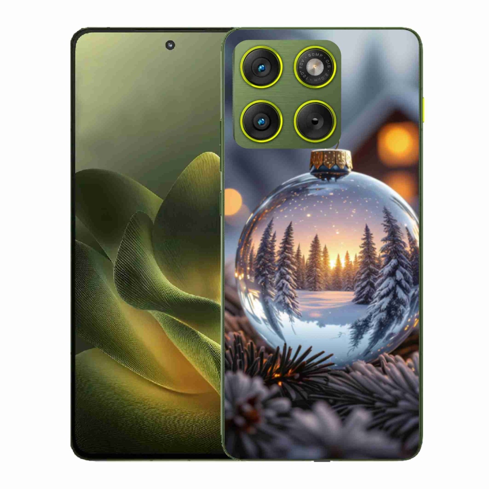 Gelový kryt mmCase na Motorola Edge 70 - vánoční ozdoba