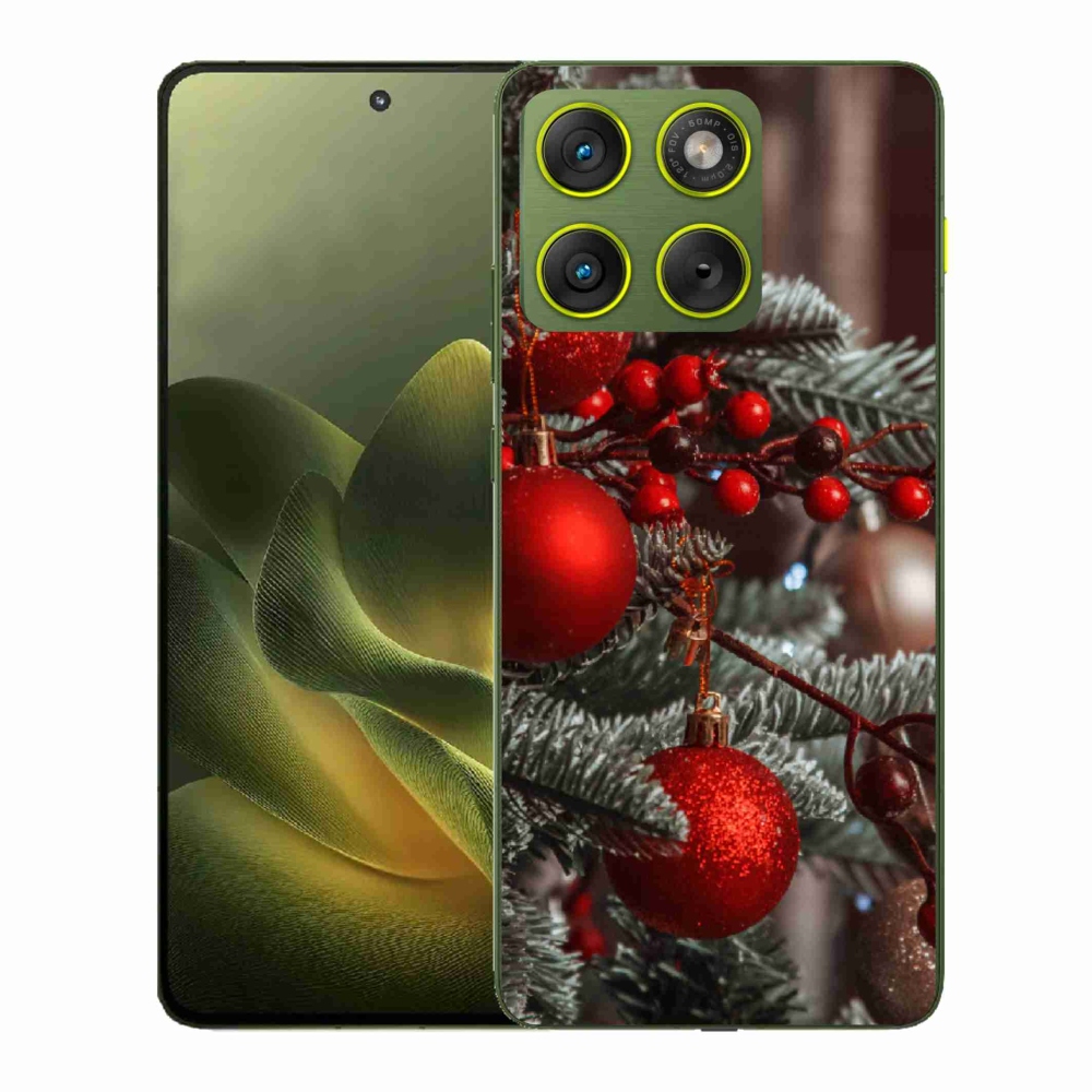 Gelový kryt mmCase na Motorola Edge 70 - vánoční ozdoby 2