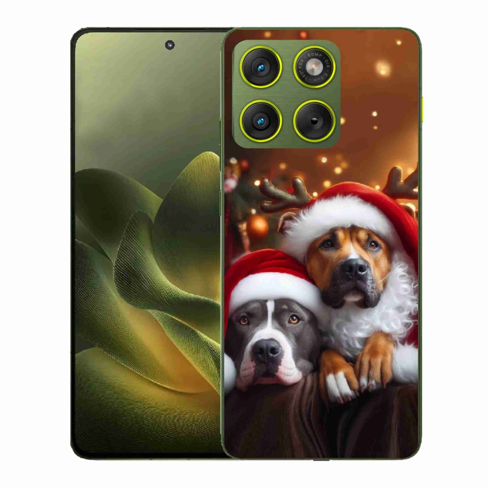 Gelový kryt mmCase na Motorola Edge 70 - vánoční psi