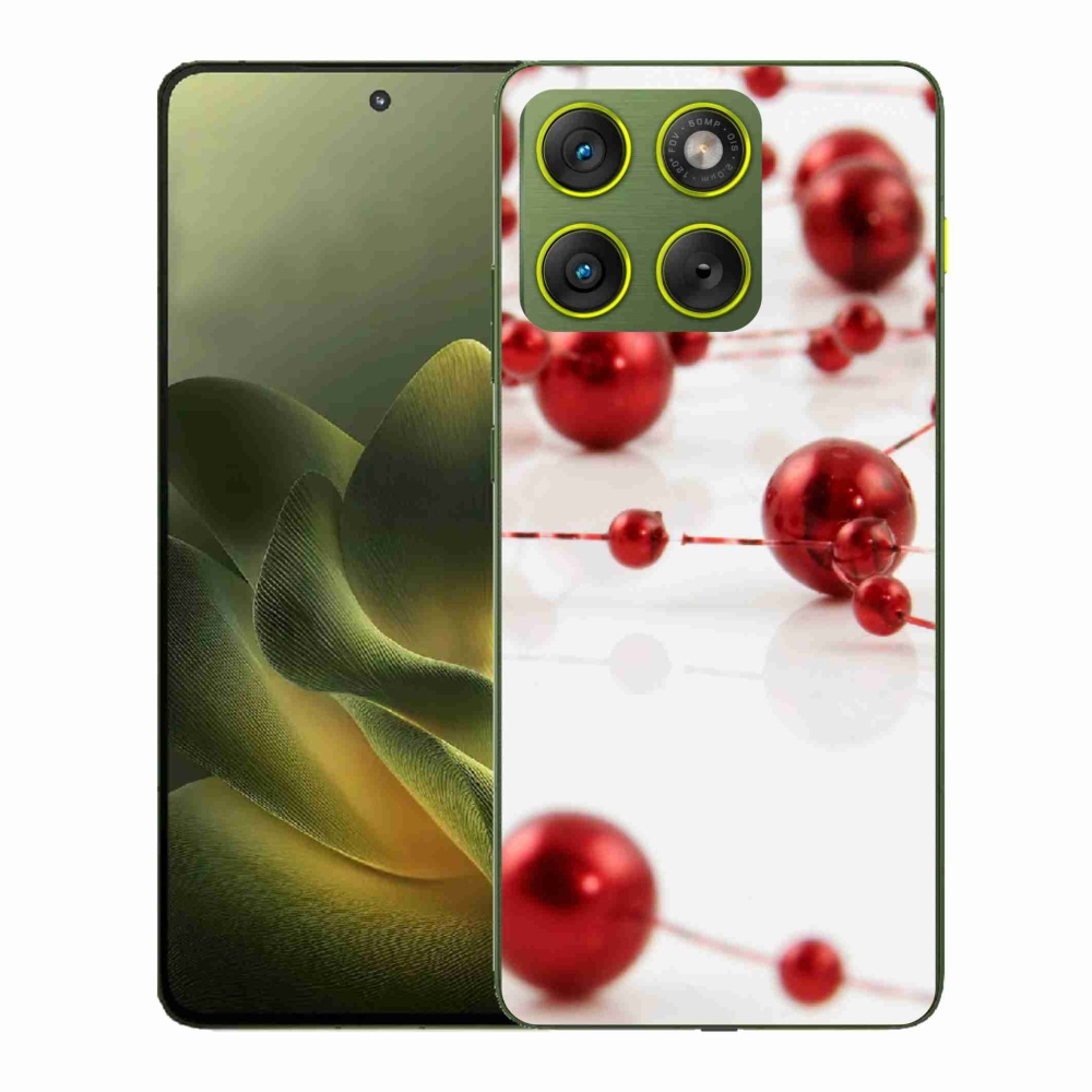 Gelový kryt mmCase na Motorola Edge 70 - vánoční řetěz