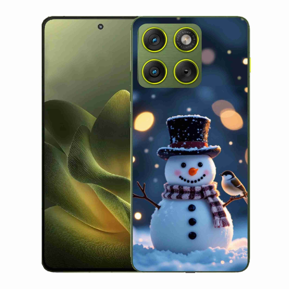 Gelový kryt mmCase na Motorola Edge 70 - vánoční sněhulák