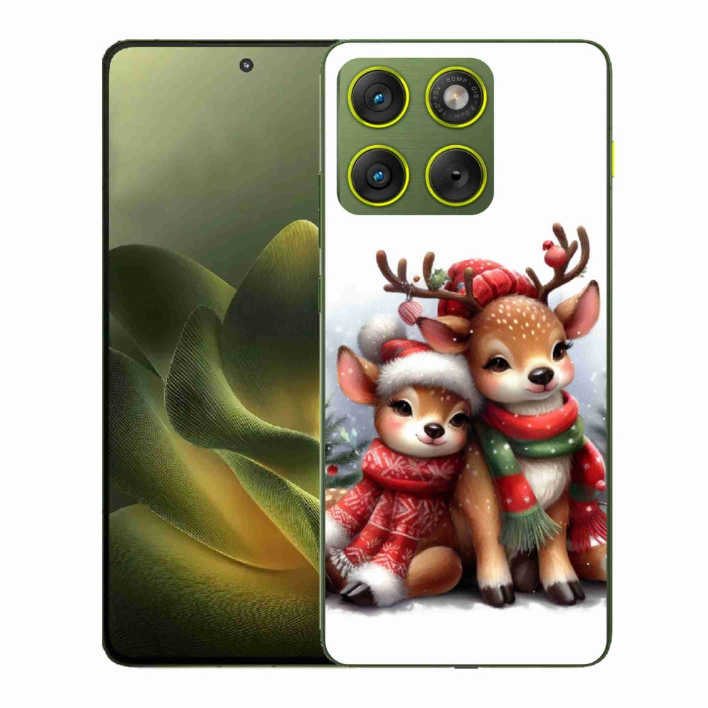 Gelový kryt mmCase na Motorola Edge 70 - vánoční sobi