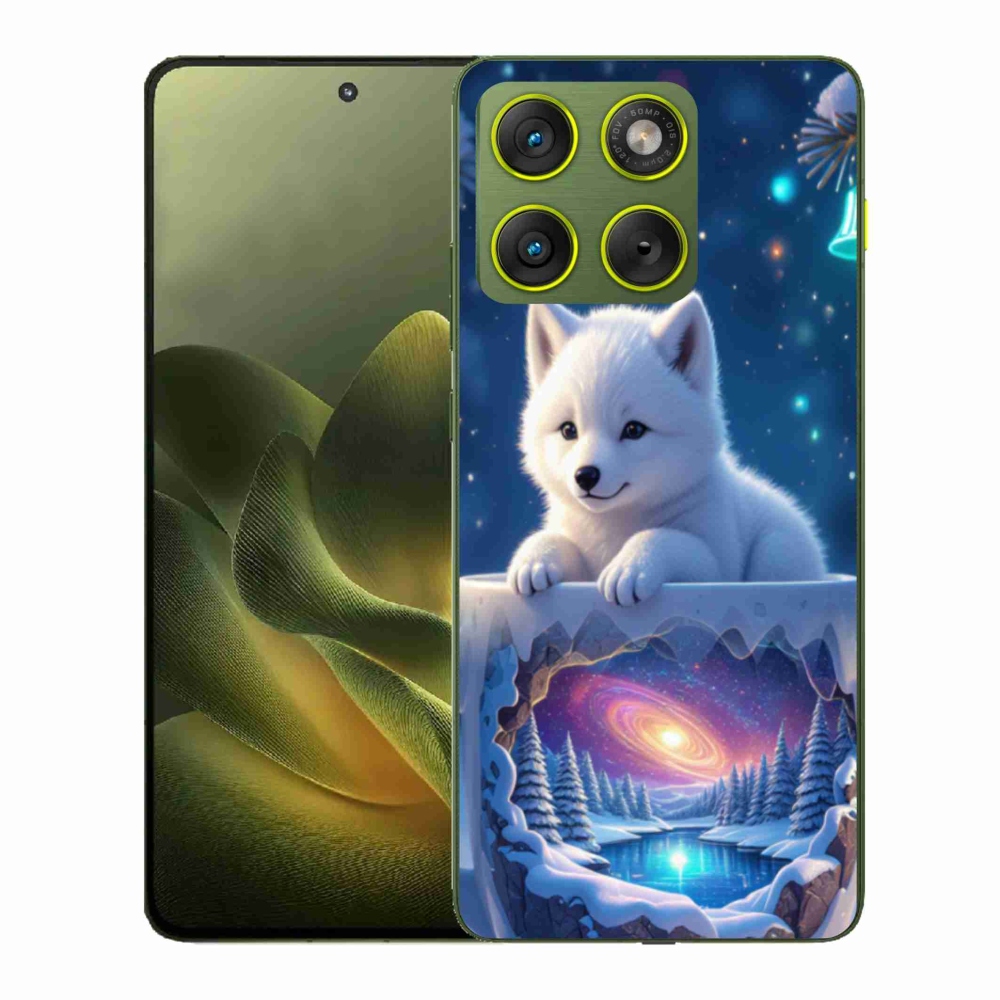 Gelový kryt mmCase na Motorola Edge 70 - vánoční štěně