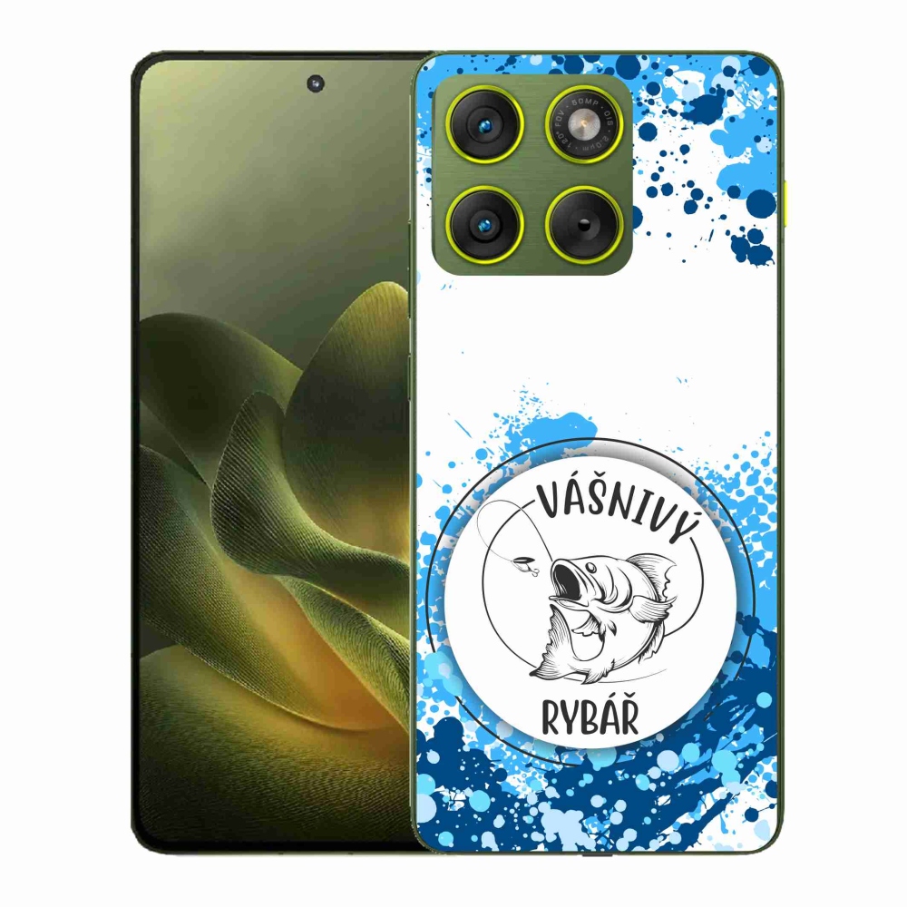 Gelový kryt mmCase na Motorola Edge 70 - vášnivý rybář bílé pozadí