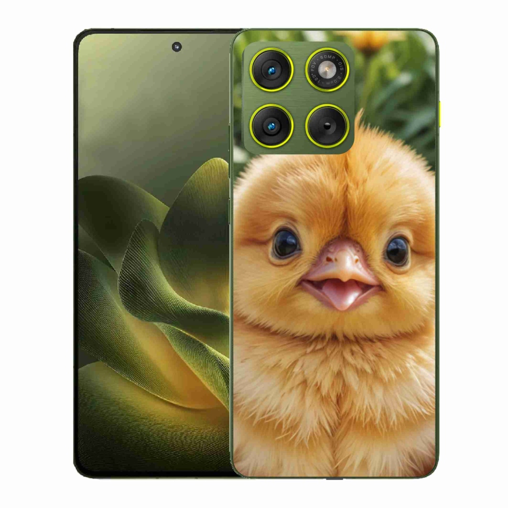 Gelový kryt mmCase na Motorola Edge 70 - veselé kuřátko