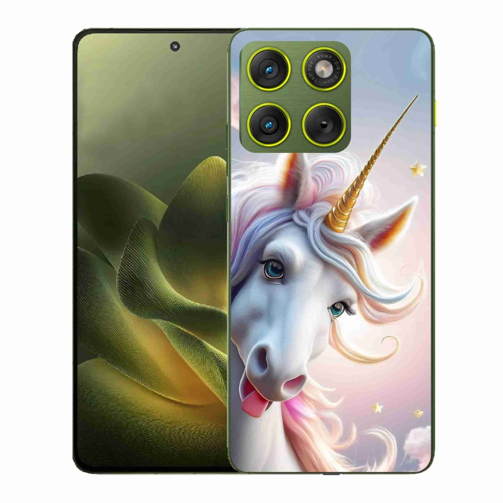 Gelový kryt mmCase na Motorola Edge 70 - veselý jednorožec