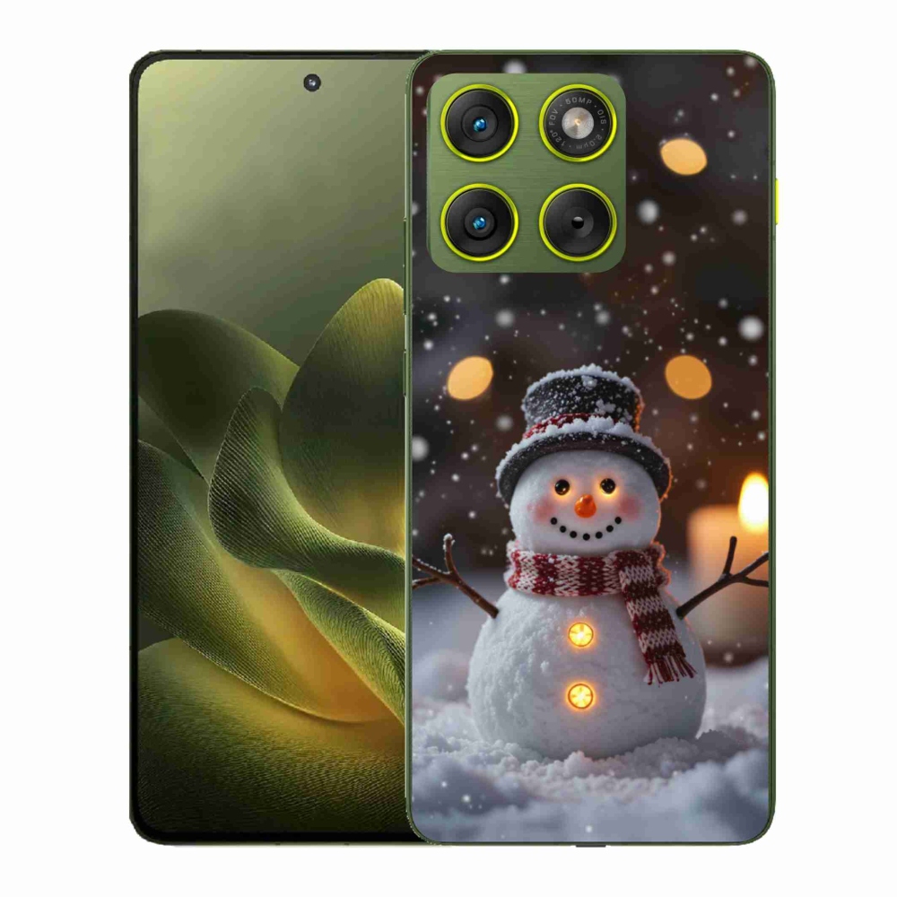 Gelový kryt mmCase na Motorola Edge 70 - veselý sněhulák