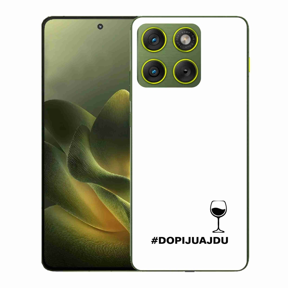 Gelový kryt mmCase na Motorola Edge 70 - vinný motiv bílé pozadí