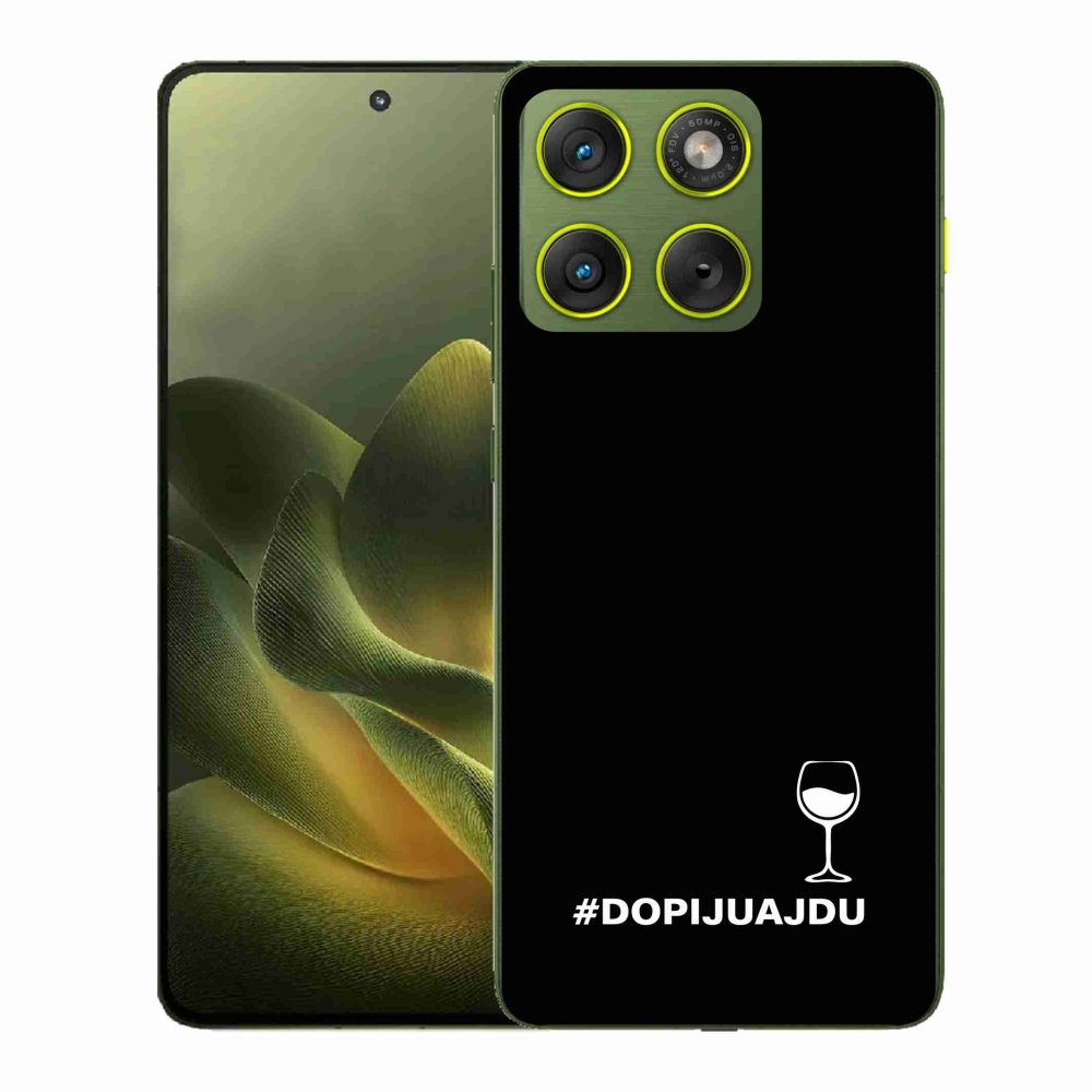 Gelový kryt mmCase na Motorola Edge 70 - vinný motiv černé pozadí