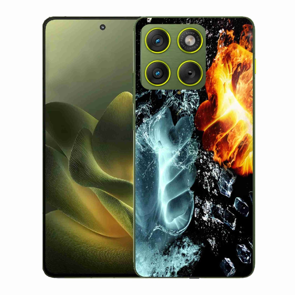 Gelový kryt mmCase na Motorola Edge 70 - voda a oheň