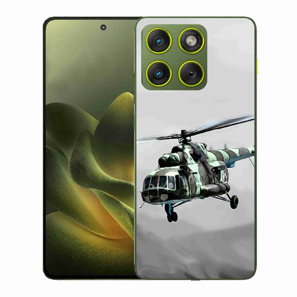 Gelový kryt mmCase na Motorola Edge 70 - vojenský vrtulník