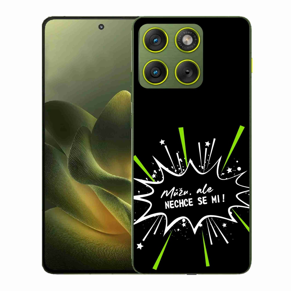 Gelový kryt mmCase na Motorola Edge 70 - vtipný text 11 černé pozadí