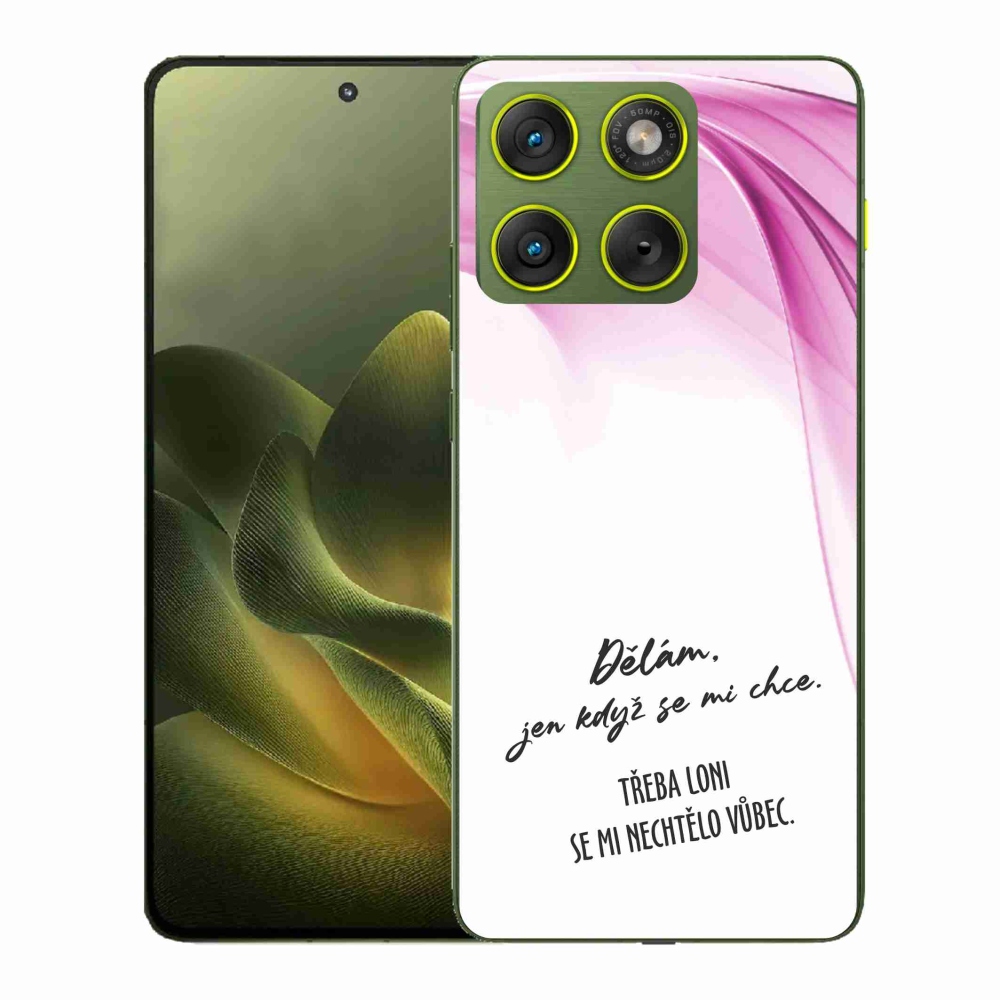 Gelový kryt mmCase na Motorola Edge 70 - vtipný text 12 bílé pozadí