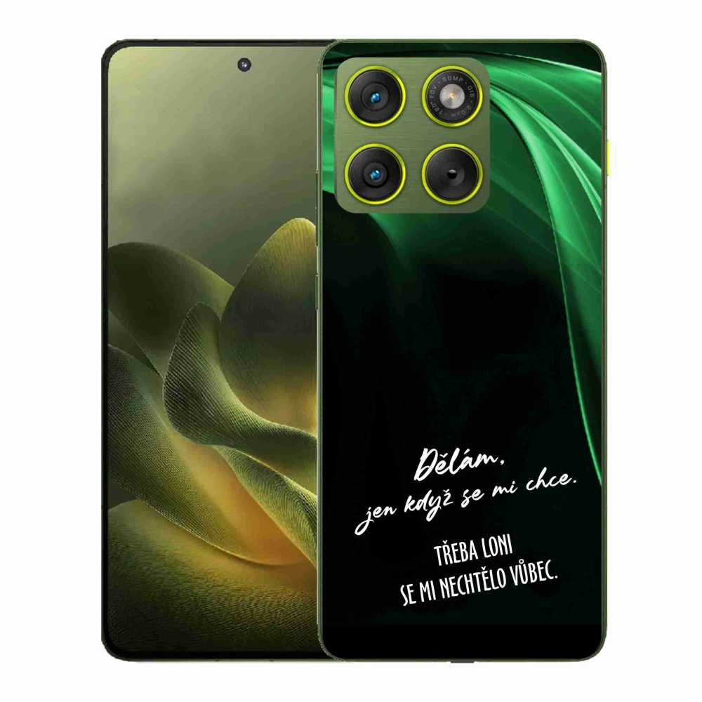 Gelový kryt mmCase na Motorola Edge 70 - vtipný text 12 černé pozadí