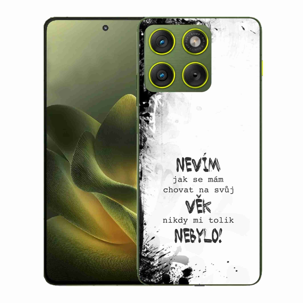 Gelový kryt mmCase na Motorola Edge 70 - vtipný text 14 bílé pozadí