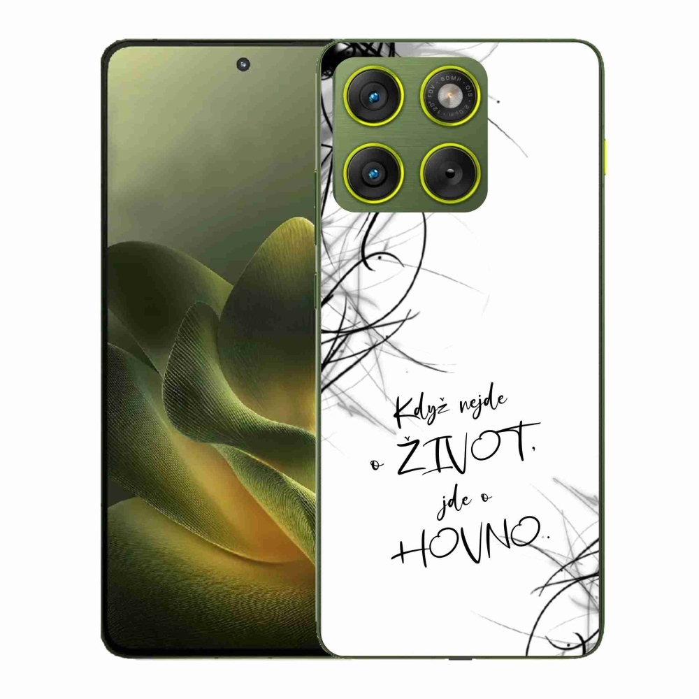 Gelový kryt mmCase na Motorola Edge 70 - vtipný text 16 bílé pozadí
