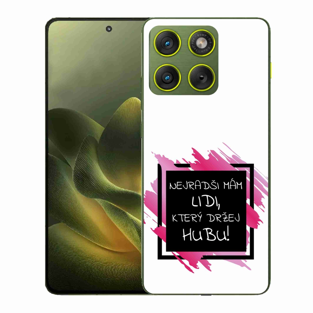 Gelový kryt mmCase na Motorola Edge 70 - vtipný text 7 černobílé pozadí