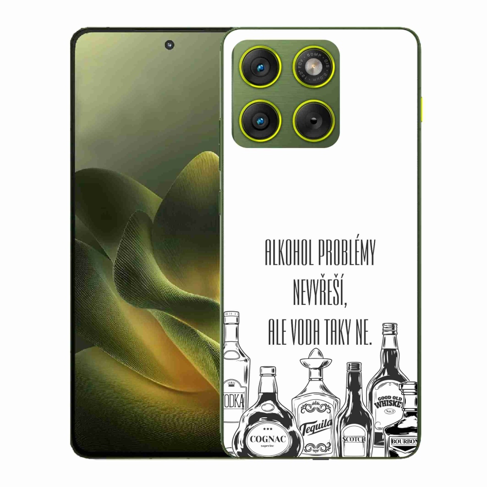 Gelový kryt mmCase na Motorola Edge 70 - vtipný text bílé pozadí