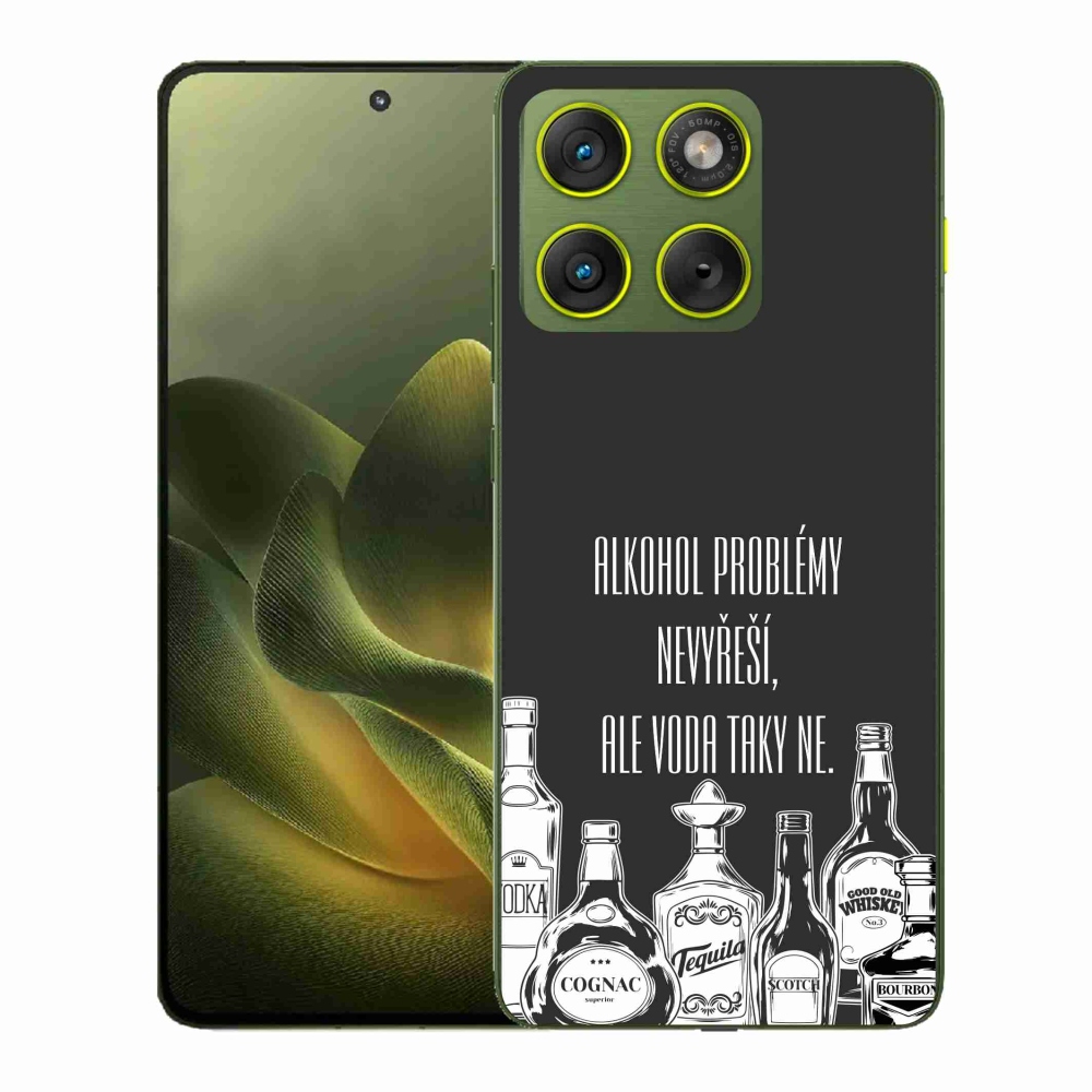 Gelový kryt mmCase na Motorola Edge 70 - vtipný text černé pozadí